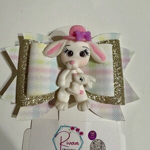 White and Pink Bunny Toy